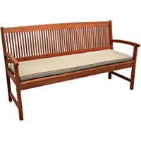 Beautissu Cojines para Bancos de jardín Loft BK colchoneta Asiento Bancos - Natural - 100x48x5cm - Acolchados Elegantes